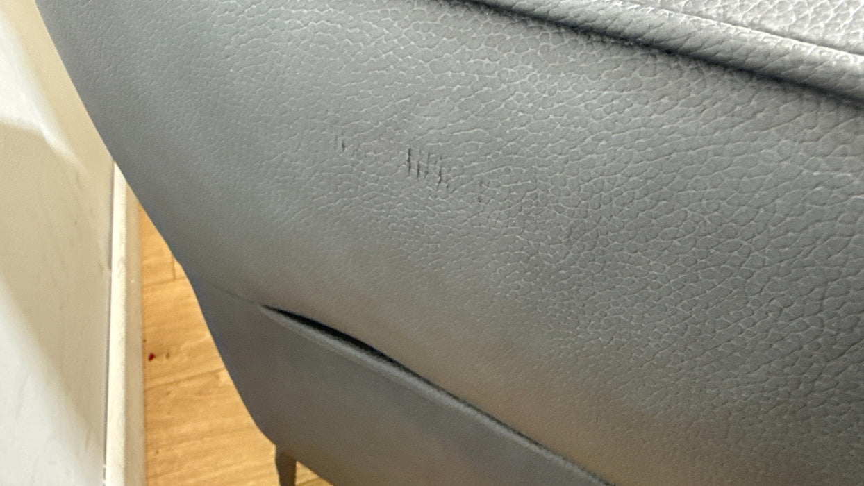 Sofology Viento Leather 3 Seater Power Recliner/Headrest in Trusty Embossed Navy