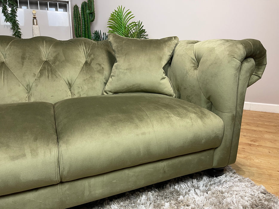 Balmoral 2 Seater Matt Velvet Moss Fabric (WA2)