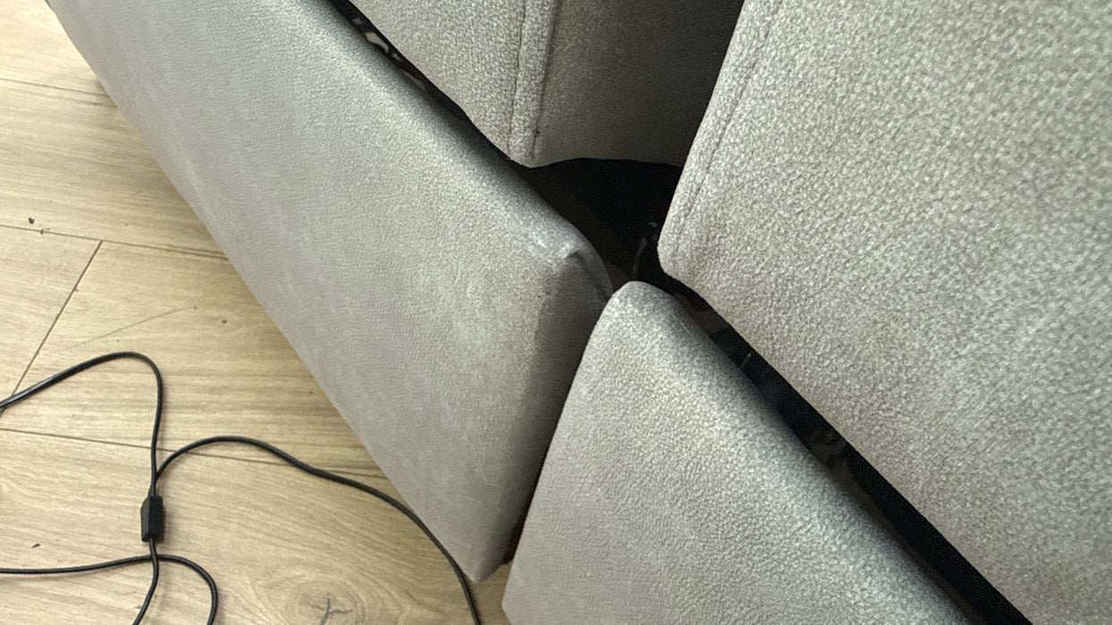 Sofology Ravello Fabric 2 Seater Power Recliner in Lifestyle Flecked Stone