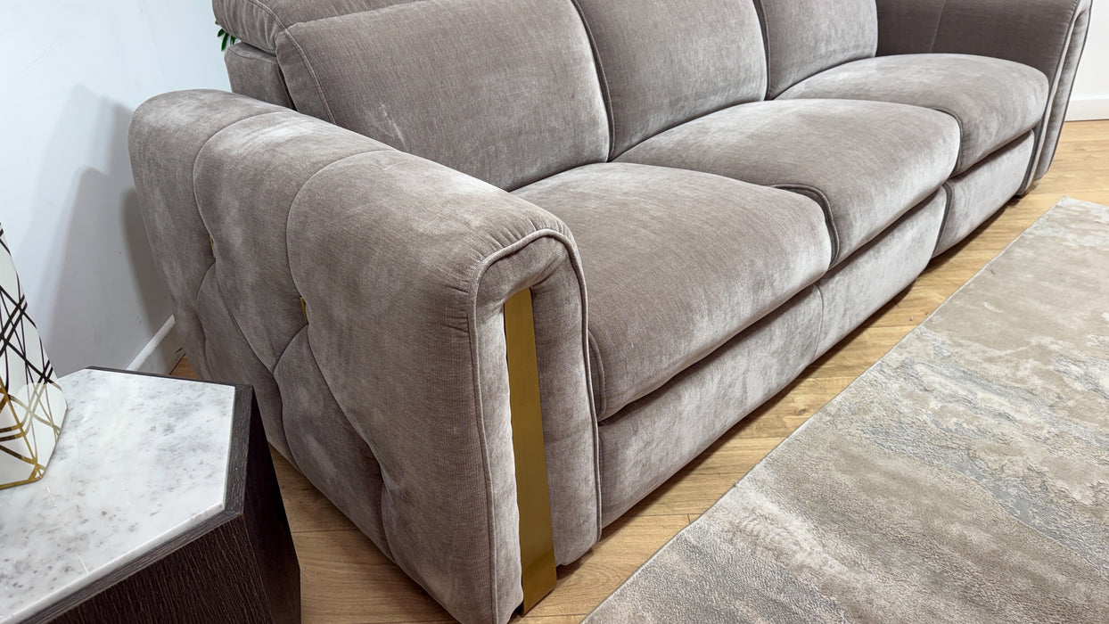 Sofology Kingsbridge Fabric 3 Seater in Relaxed Chenille Nutmeg