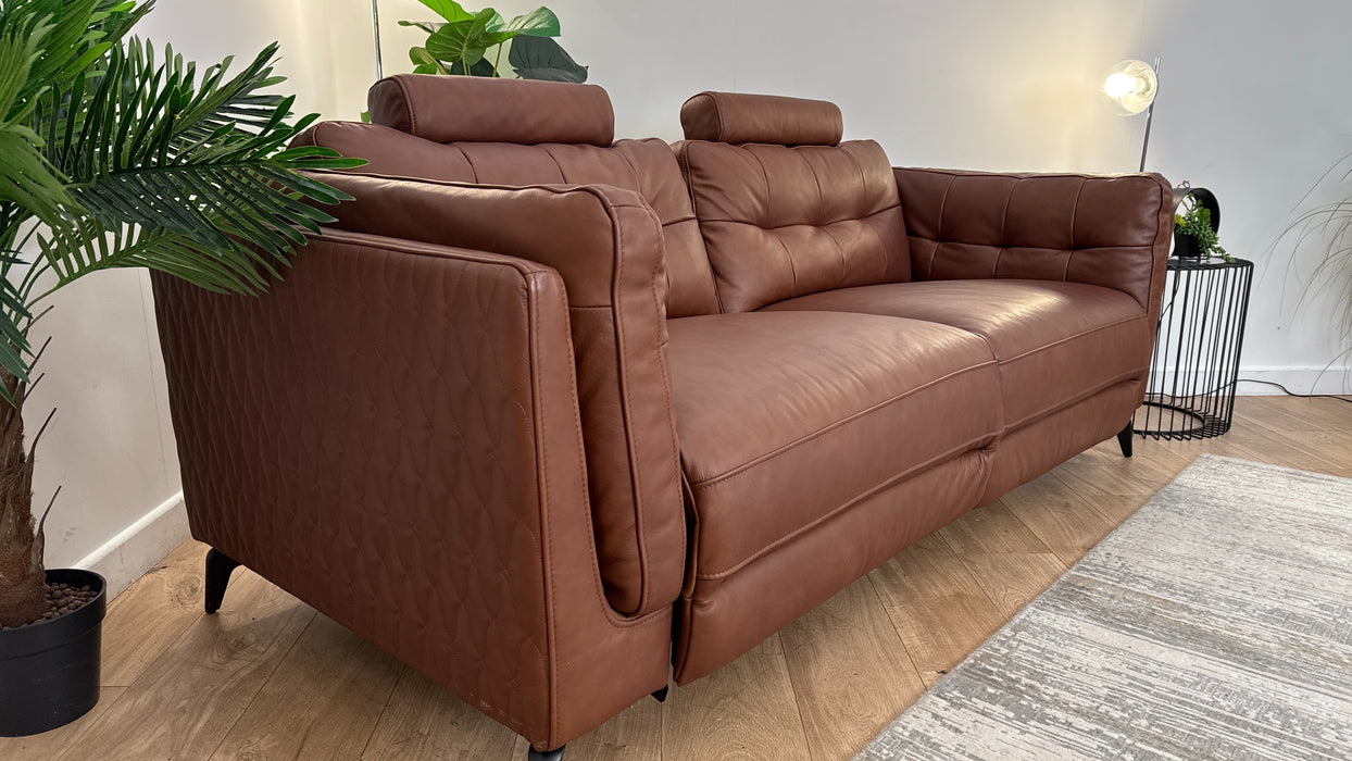 Sofology Muse Leather Power Recliner in Expresso
