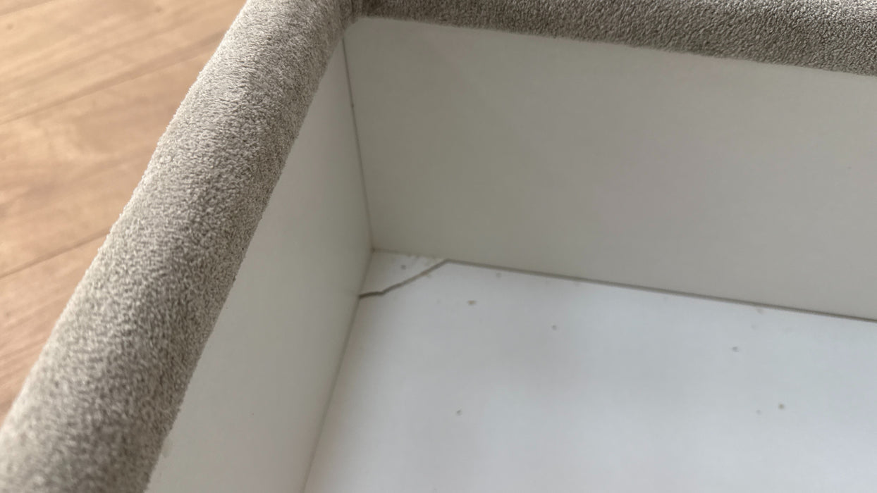 Sofology Ascot Fabric Storage Footstool in Soft Sherpa Stone