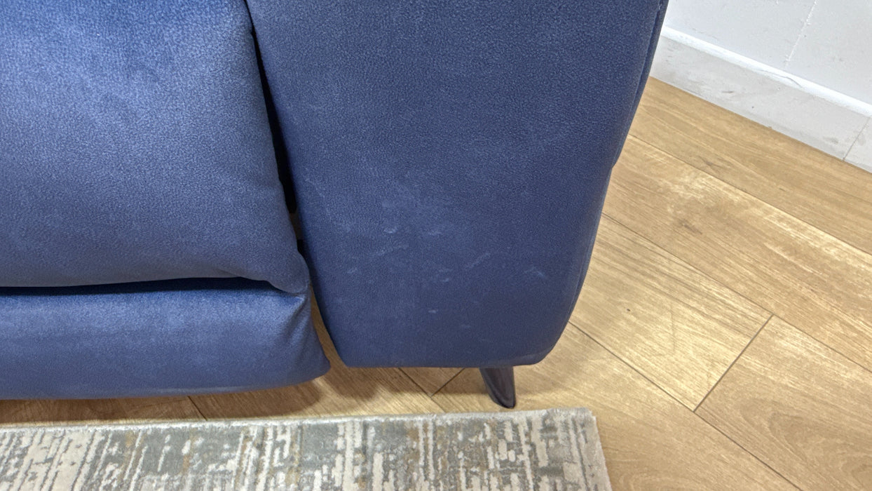 Sofology The Allure Fabric 2.5 Seater Power Recliner/Headrest Heated Seats Lumbar Support in Lifestyle Flecked Navy