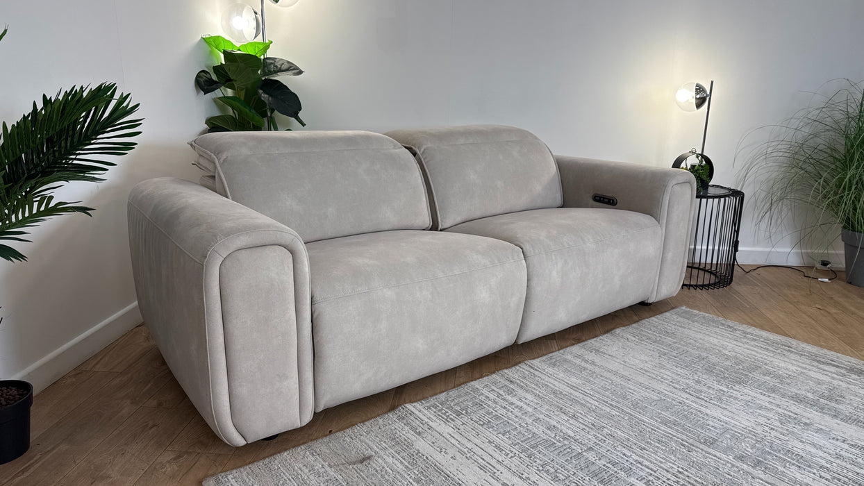 Sofology The Premiere 2.5 Seater Recliner Sofa in Lifestyle Flecked Fabric Ivory