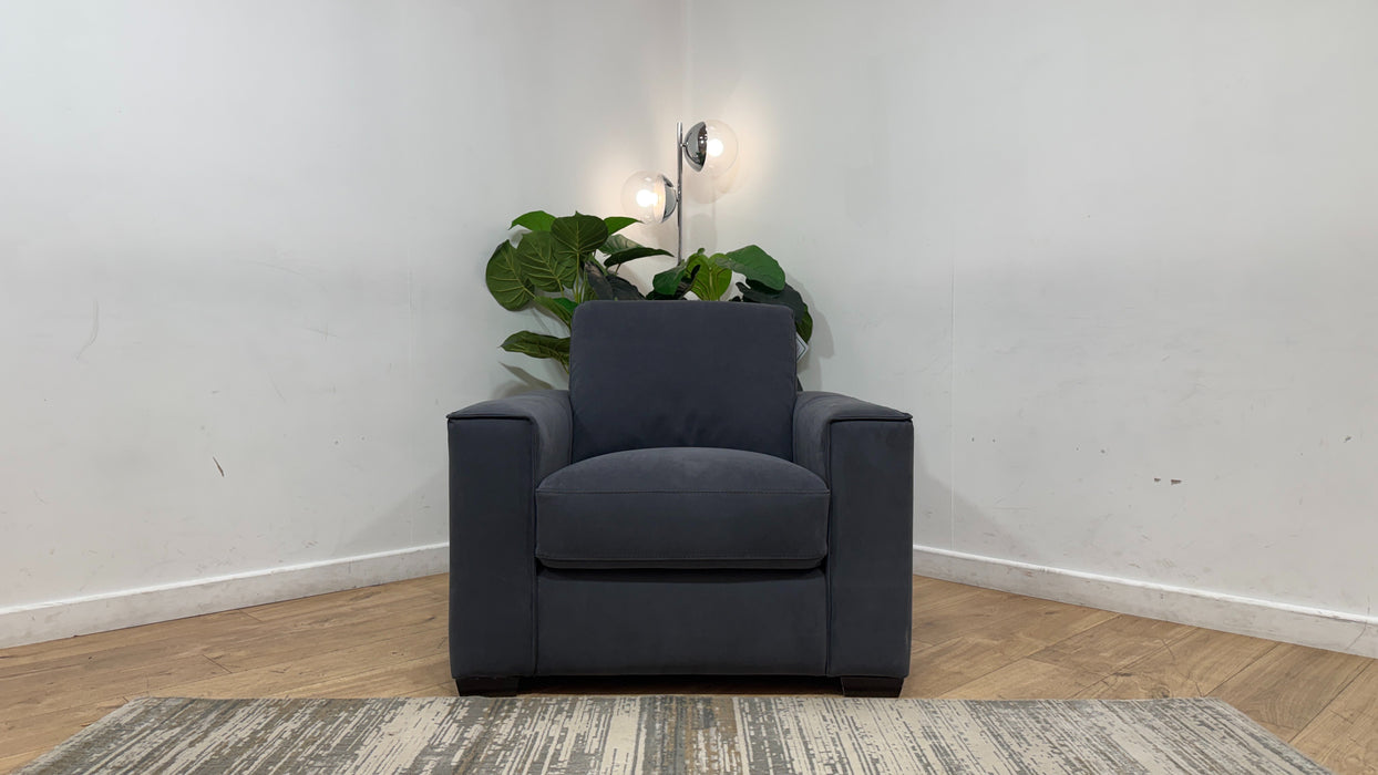 Sofology Sonno Fabric Chair in Lifestyle Nubuck Feel Steel Grey