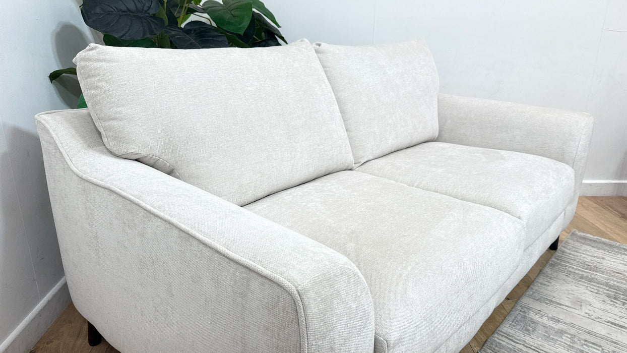 Sofology Mayfair Fabric 2 Seater in Linen Look Chenille Mist/Pearl Mix