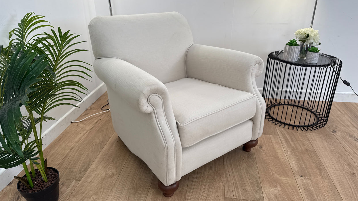 Ellie 1 Seater - Fabric Accent Chair - Beige