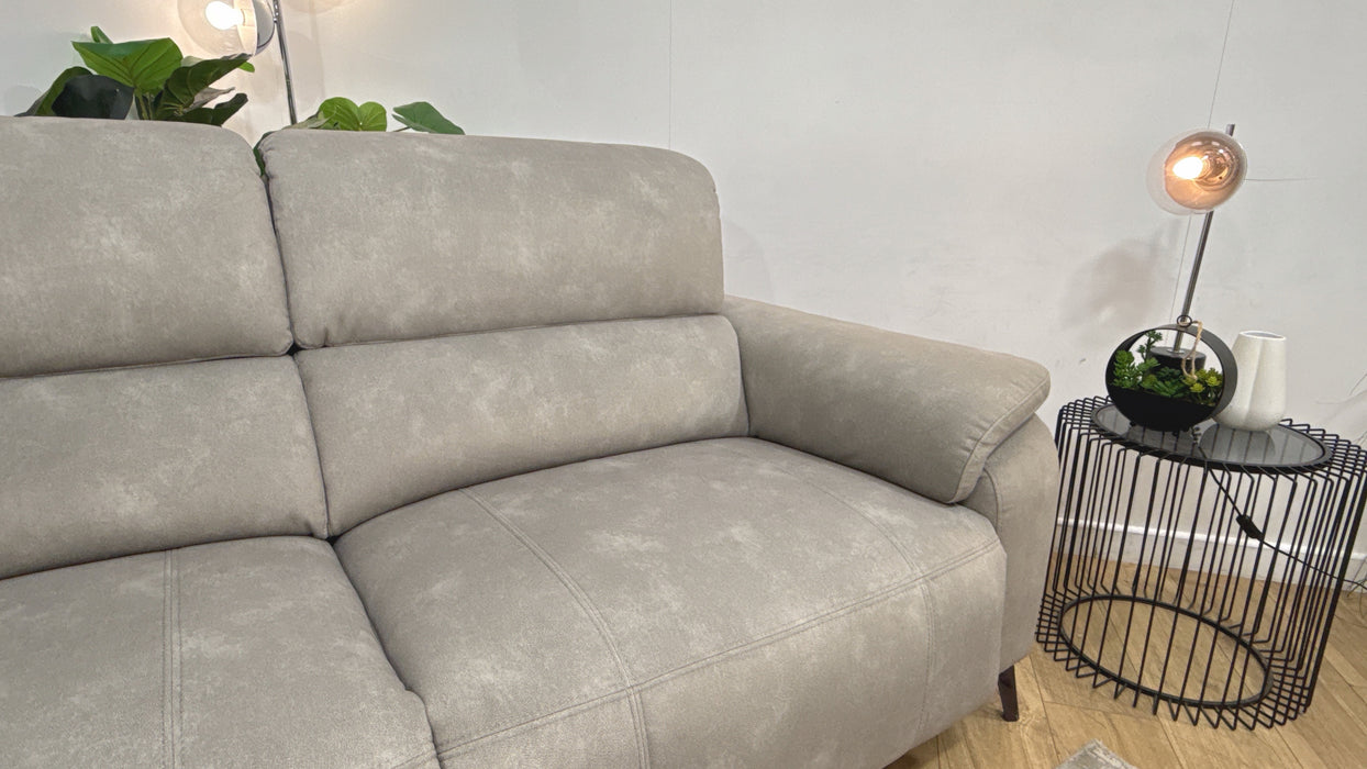 Sofology Bailey Fabric 2.5 Seater Power Recliner in Lifestyle Flecked Stone