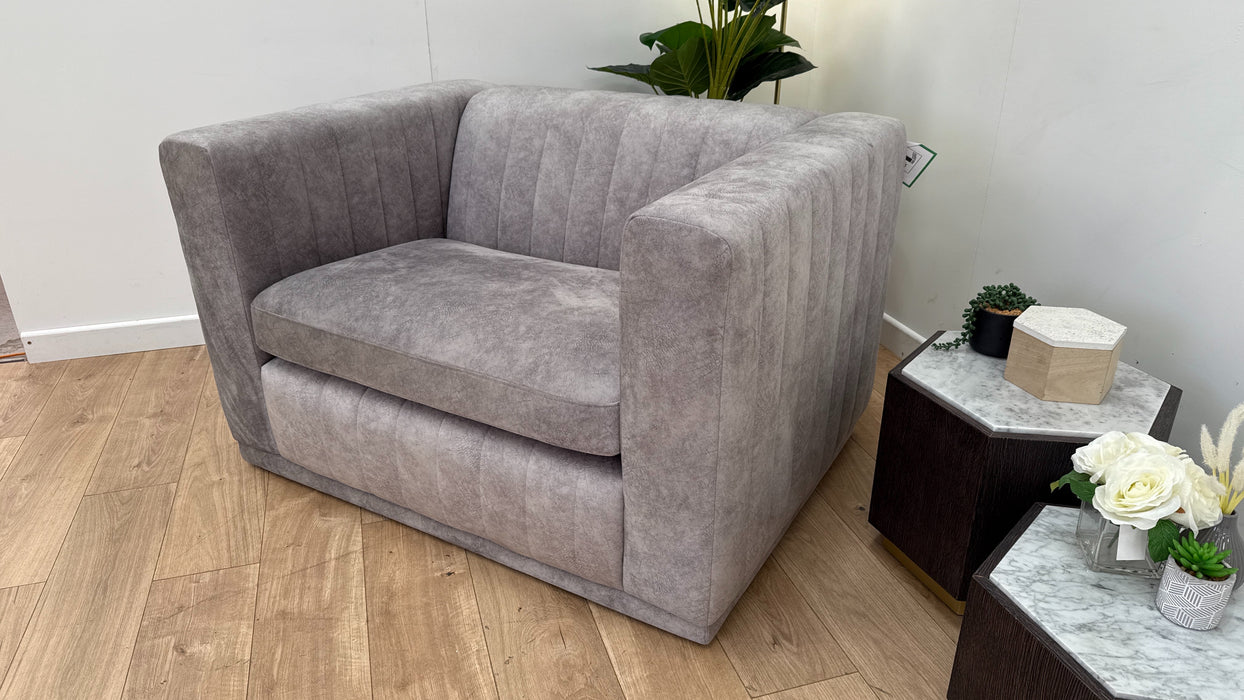 Sofology Astoria Fabric Loveseat in Lifestyle Dapple Silver