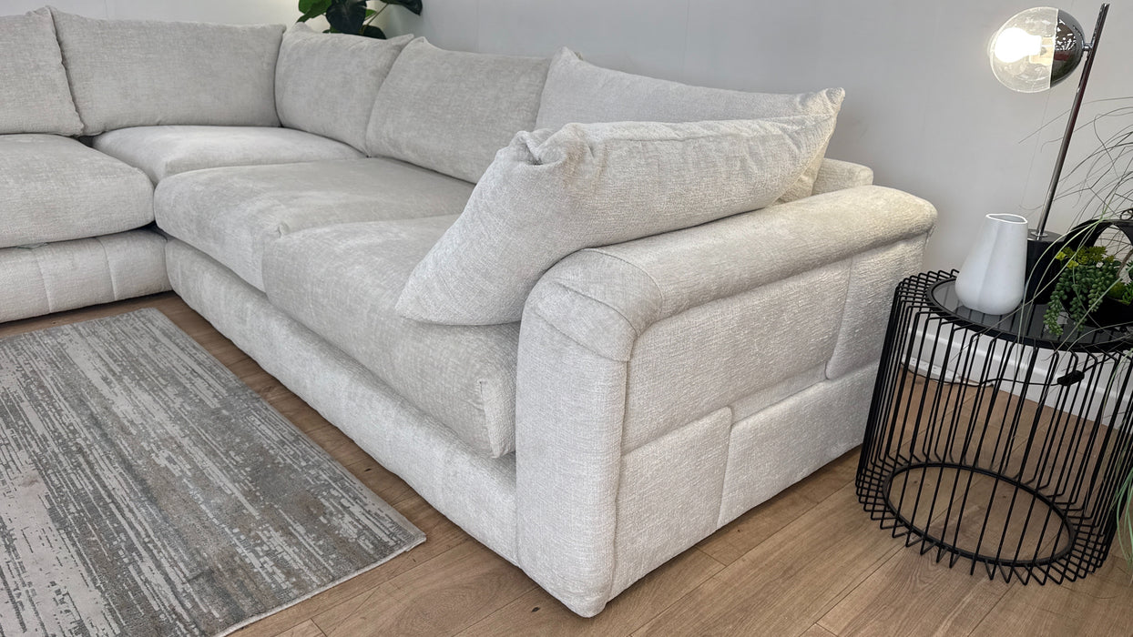 Sofology The Westwood Fabric Chaise 1 Corner 3 No Trim in Teddy Chenille Mist