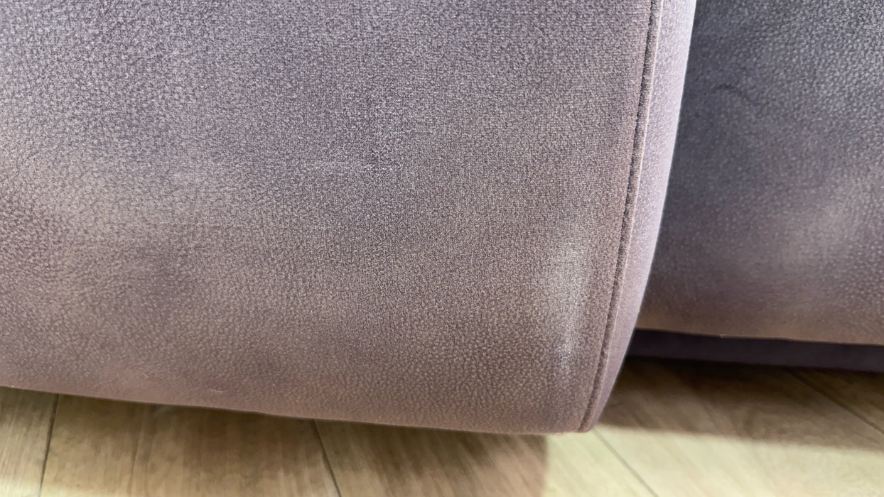 Sofology Nuvole Fabric Chaise 3 Seater in Lifestyle Mottled Dark Chocolate