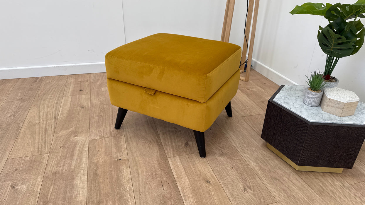 Somerford Fabric Footstool - Stella Butterscotch