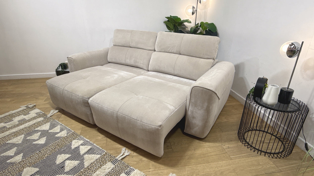 Sofology Riviera Fabric 3 Seater Motion Chaise in Relaxed Chenille Cotton