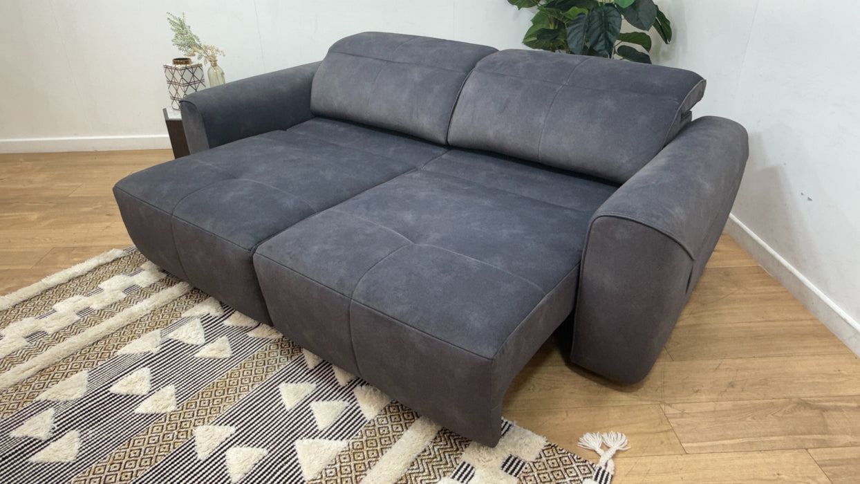 Sofology Riviera Fabric 3 Seater Motion Chaise in Lifestyle Flecked Charcoal