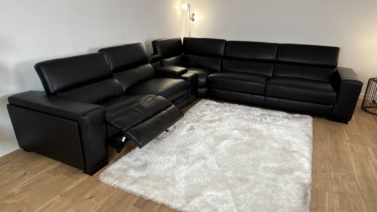 Wander 2 corner 2 - Leather Power Recliner + Console + Sofabed