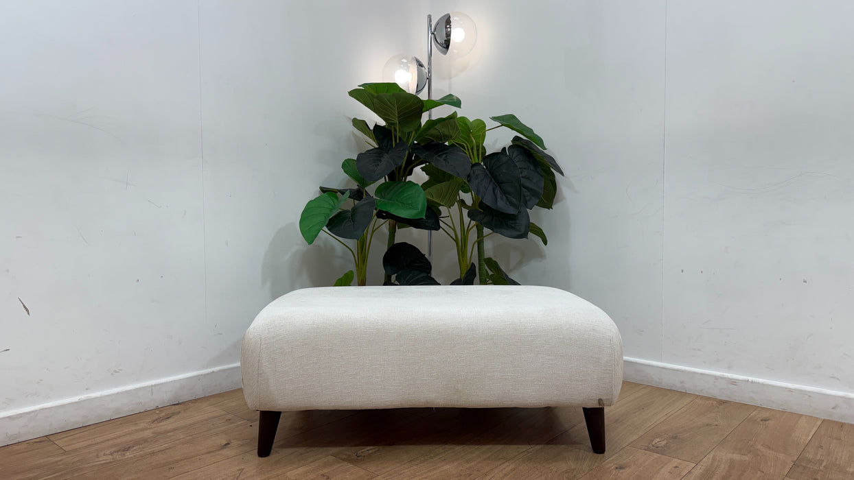 Sofology Mayfair Fabric Designer Footstool in Fabric Pearl