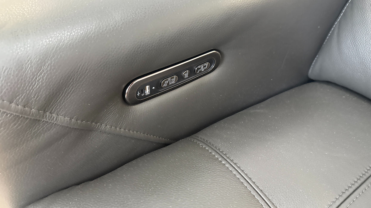 Sofology Marvella Leather Recliner 2 Seater in Charcoal