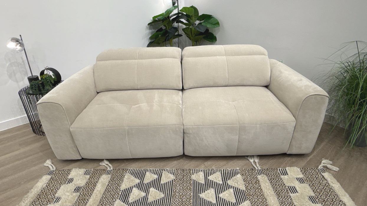 Sofology Riviera Fabric 3 Seater Motion Chaise in Relaxed Chenille Cotton