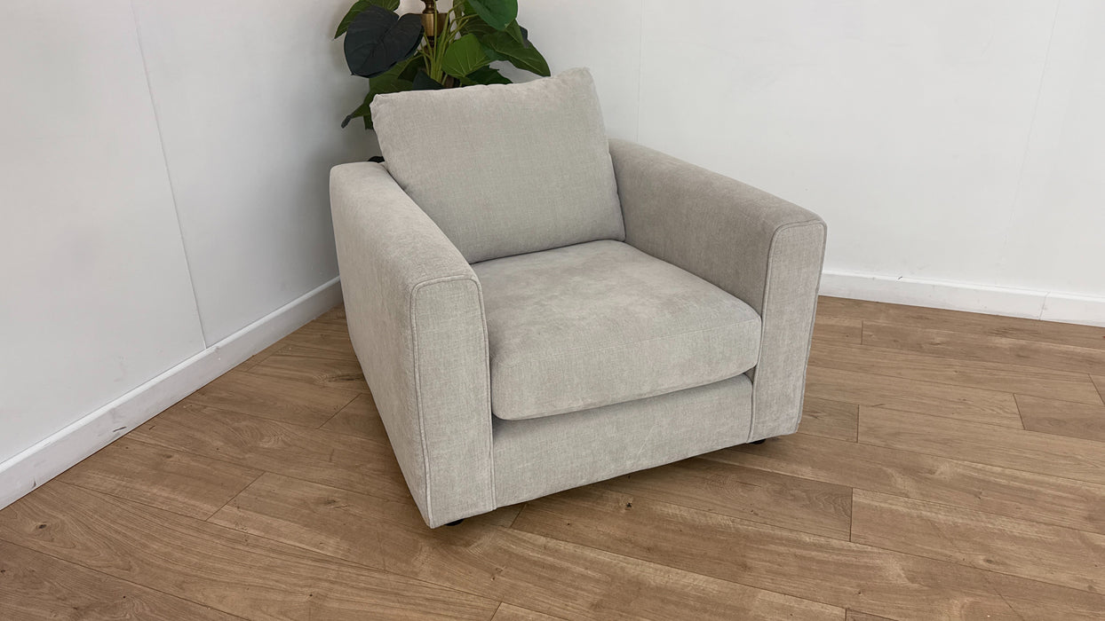 Sofology Majestica Fabric Chair in Soft-Chenille Linen