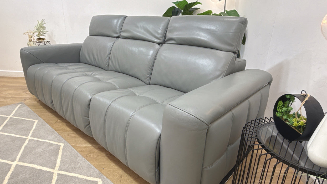 Sofology Marvella Leather 3 in Granite Teal