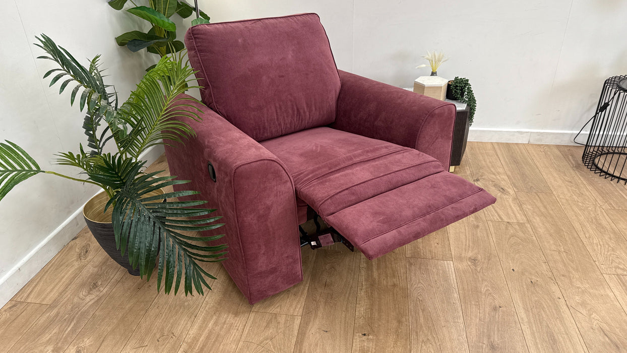 DFS Orka Reclining Fabric Chair in Wine