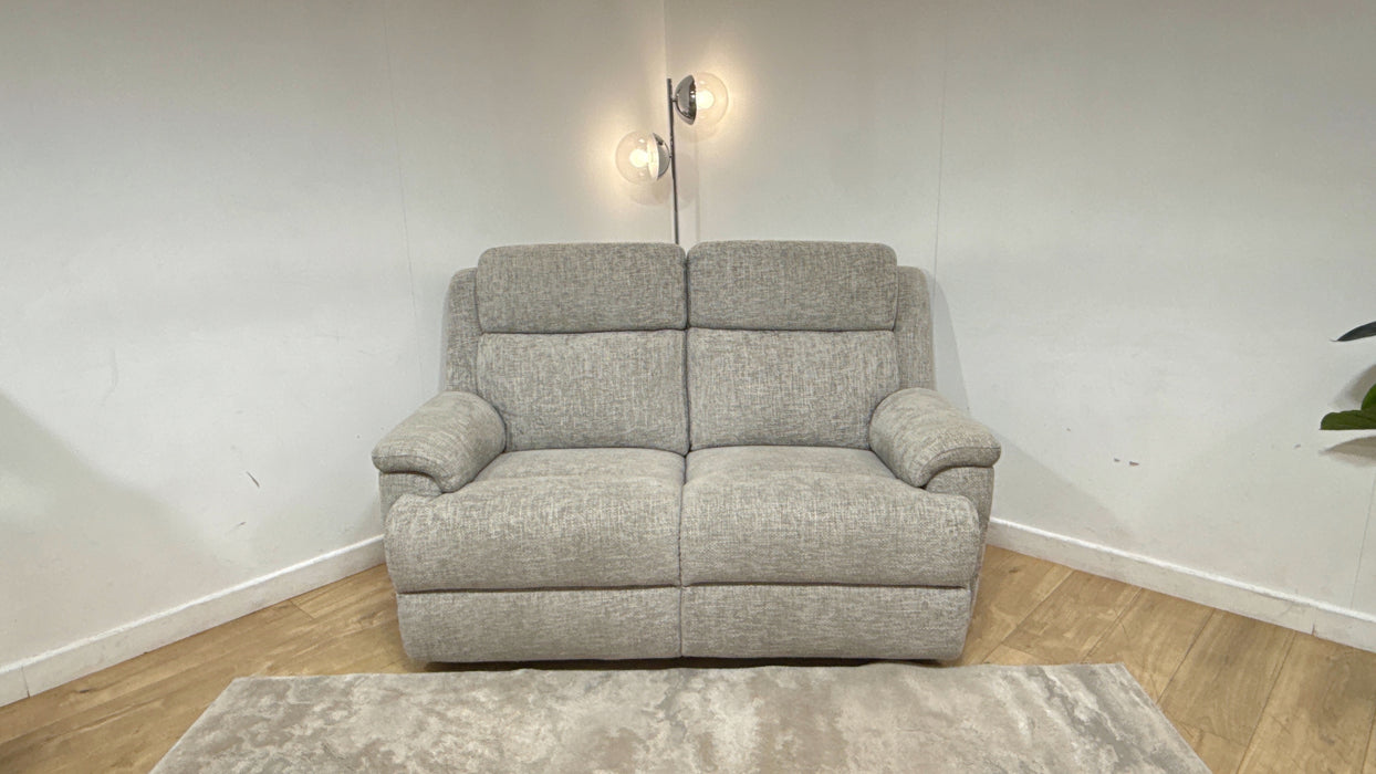 Sofology Gracie Fabric 2 Seater Manual Recliner in Hopsack Chenille Dove