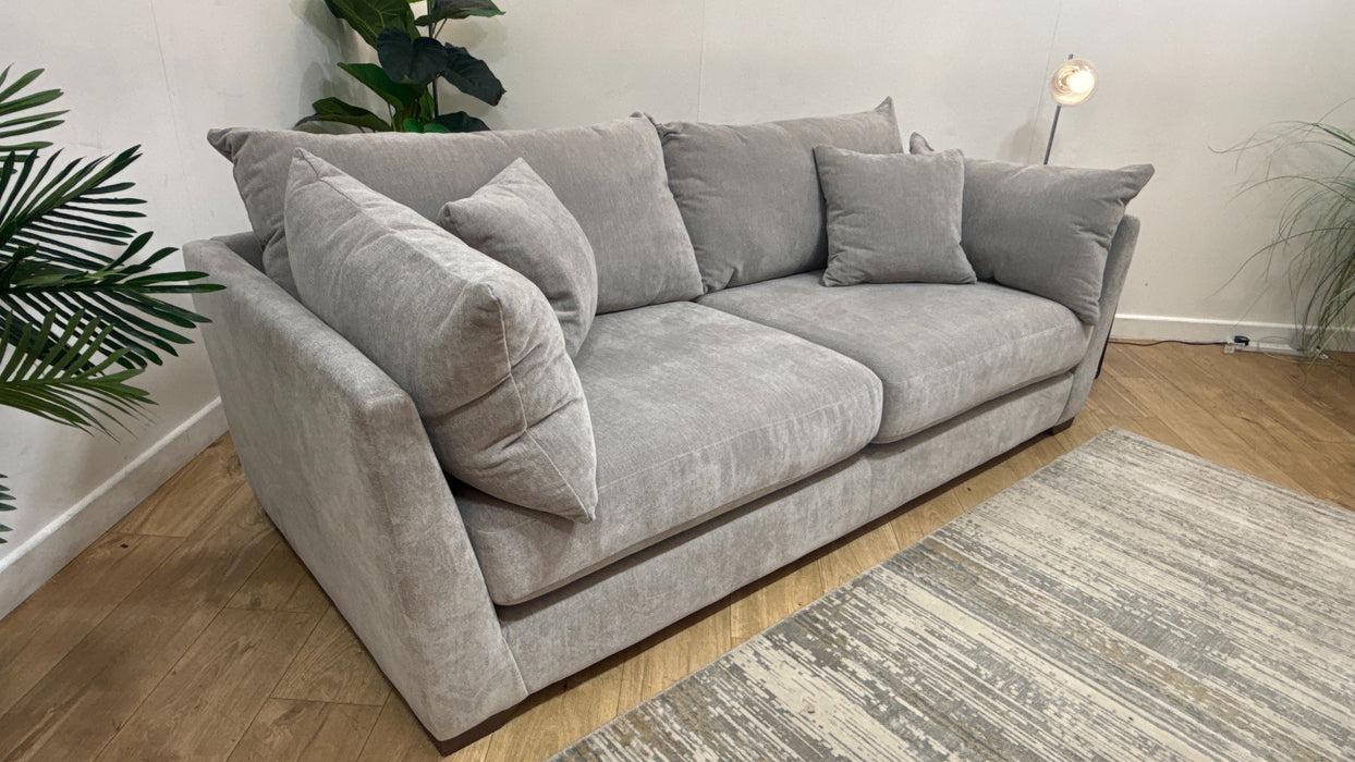 Sofology Tallulah Fabric 3 Seater in Soft Chenille Silver