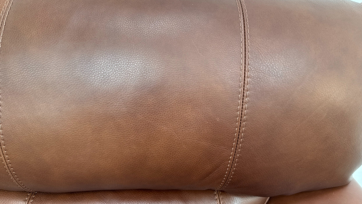Sofology Santina Leather 3 Seater in Relaxed Soft Brown