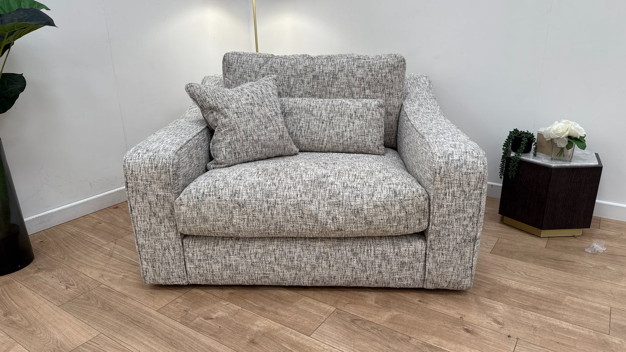 Bellagio Loveseat in Fabric Basket Weave Pebble Mix