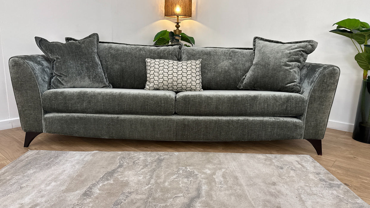 Sofology Luella Fabric Grande Sofa in Luxe Chenille Alpine Green Mix