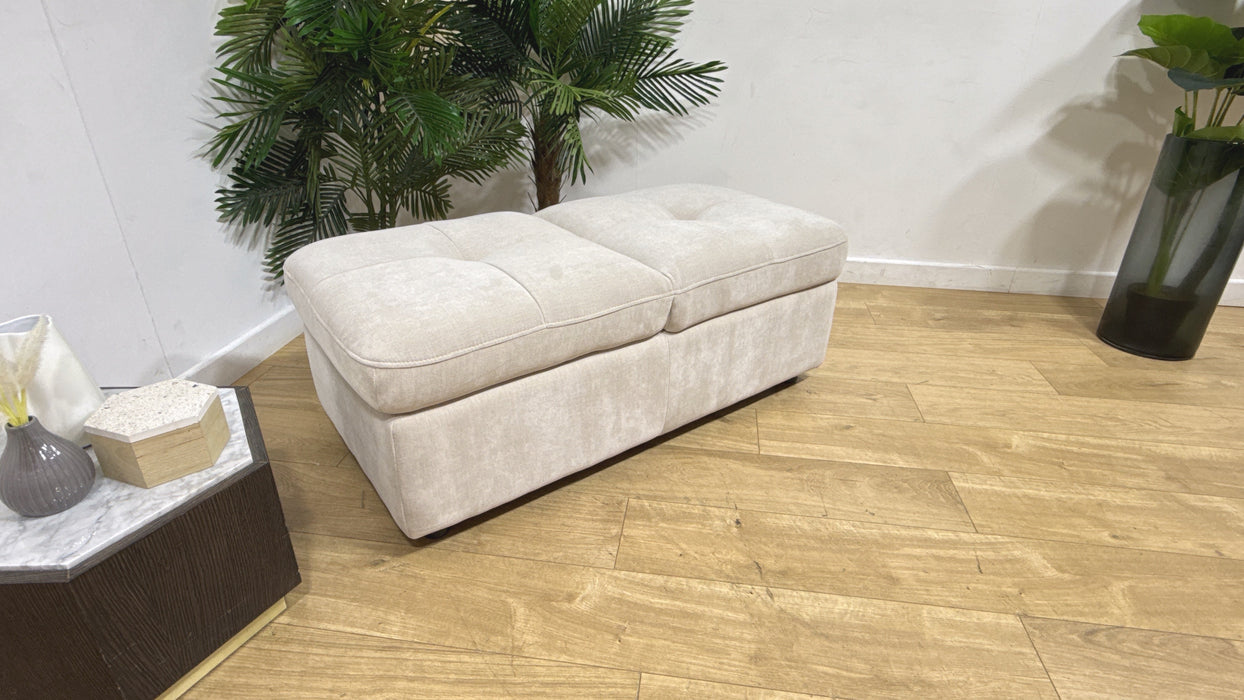 Sofology Riviera Fabric Dual Footstool in Chenille Cotton