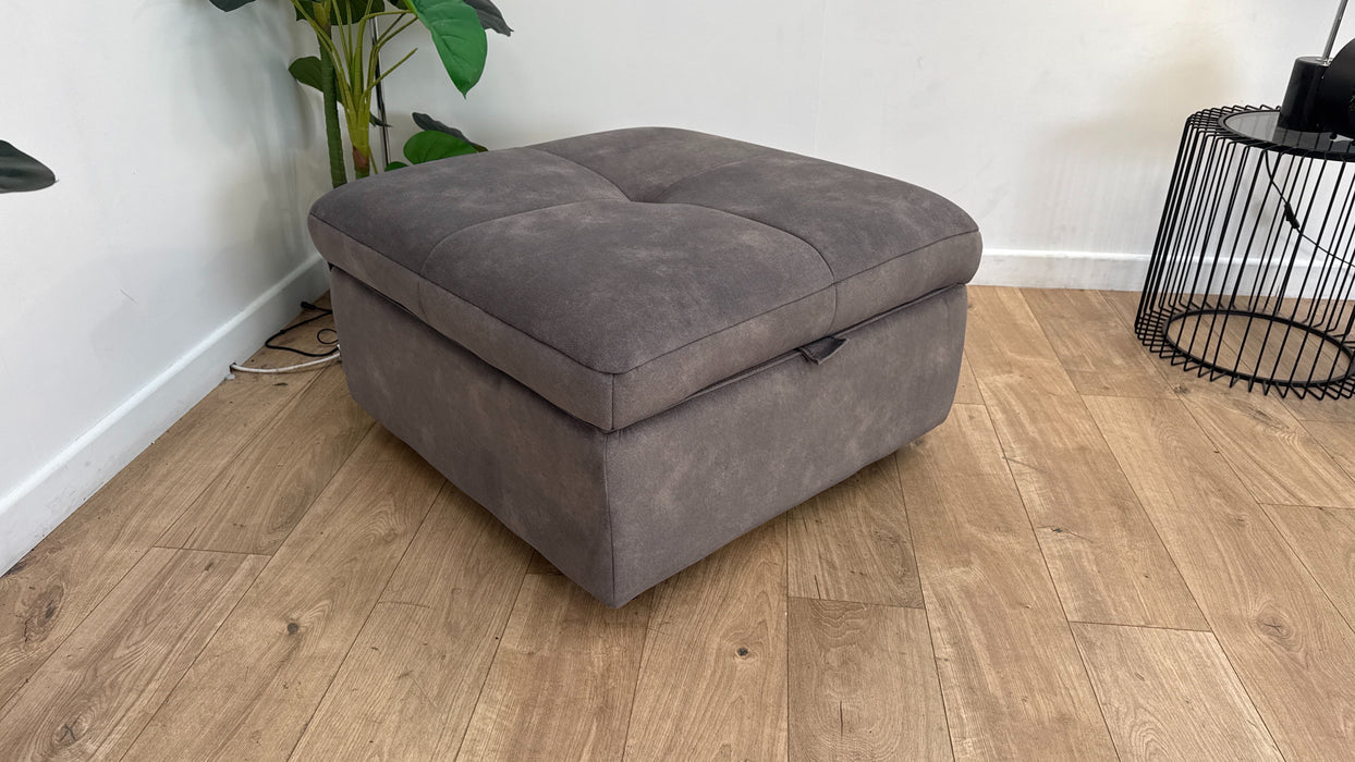 Sofology The Riviera Fabric Designer Storage Footstool in Lifestyle Flecked Mocha