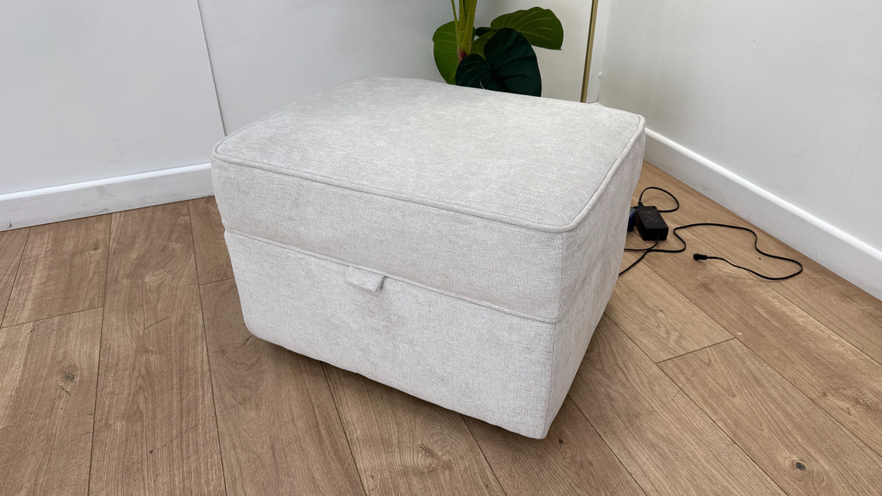 Sofology Mayfair Fabric Storage Footstool in Mayfair Linen Look Chenille Mist