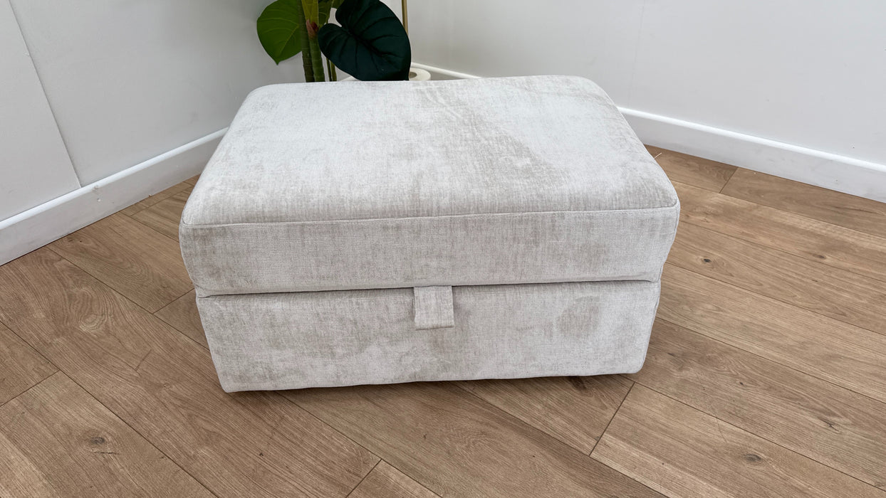 Sofology The Fitzrovia Fabric Storage Footstool in Luxury Chenille Mist