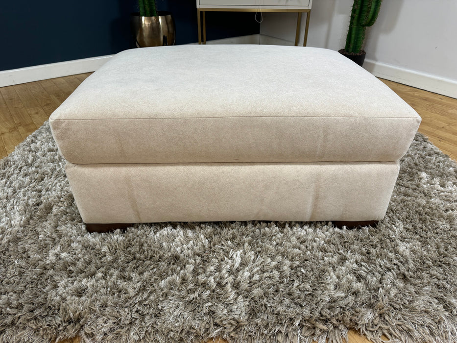 Majestica Fabric Storage Footstool - Lifestyle Marbled Ivory (WA2)