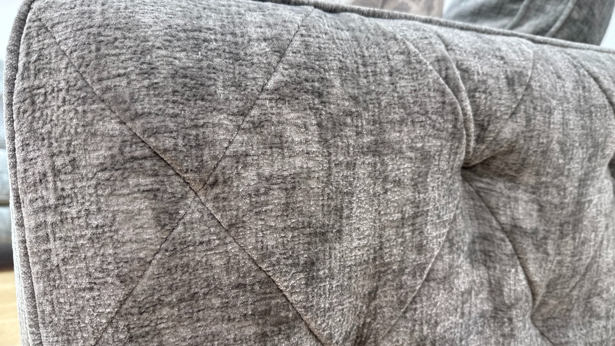 Sofology Rococo Fabric 1.5 Corner 3 Pillow Back in Verbier Grey Mix
