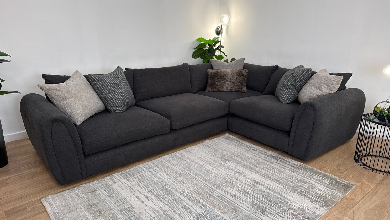 Sofology Marble Arch Fabric 3 Corner 1 in Camden Plain Smoke Mix