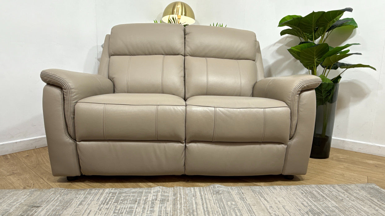 Sofology Bradie Leather 2 Seater in Trusty Embossed Stone