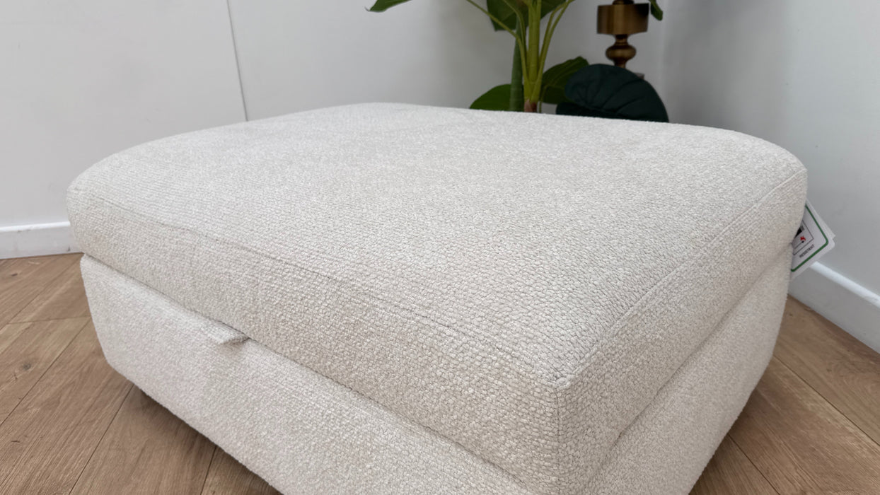 Sofology The Westwood Fabric Storage Footstool in Soft Boucle Ecru