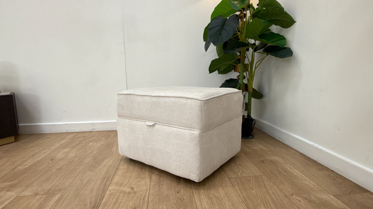 Sofology The Mayfair Fabric Storage Footstool in Linen Look Chenille Mist