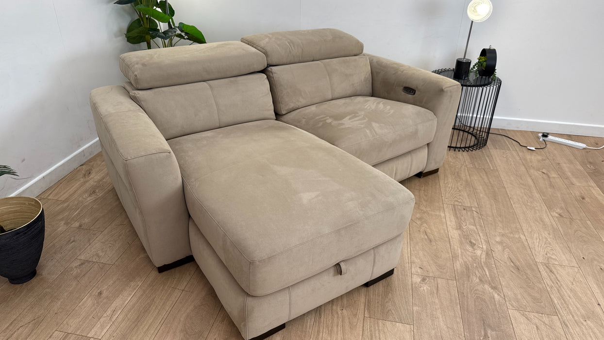 Sofology The Metropolitan 3 Seater Fabric Chaise in Lifestyle Textured Taupe