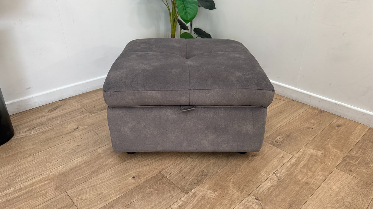 Sofology The Riviera Fabric Designer Storage Footstool in Lifestyle Flecked Mocha