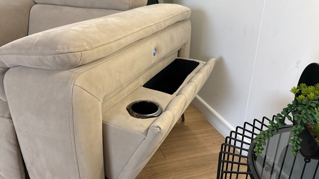 Sofology The Fratelli Recliner Chair in Lifestyle Nubuck Feel Fabric Stone