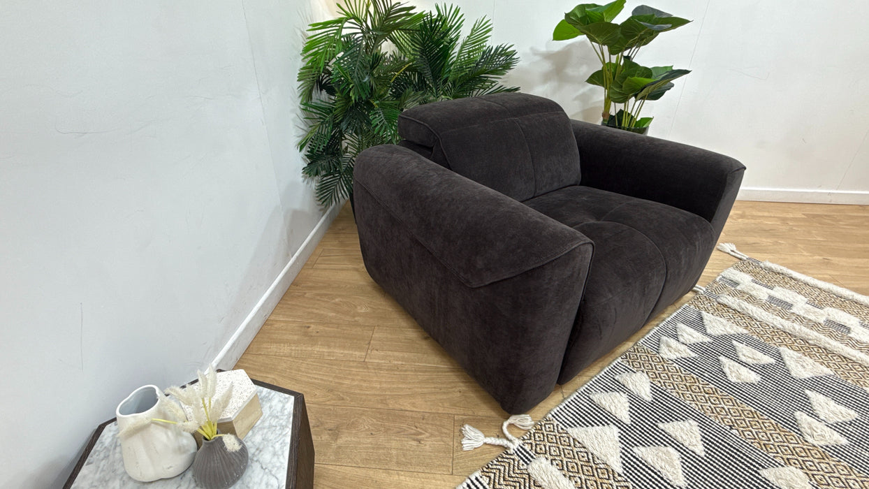 Sofology The Riviera Fabric Loveseat in Relaxed Chenille Raisin
