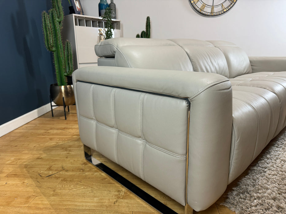 Marvella Leather 3 Seater - Lead Grey - ( WA2 )