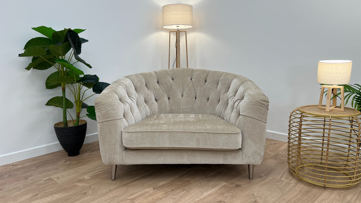 Bijou Love Seat Chamonix Hessian Luxe Mix