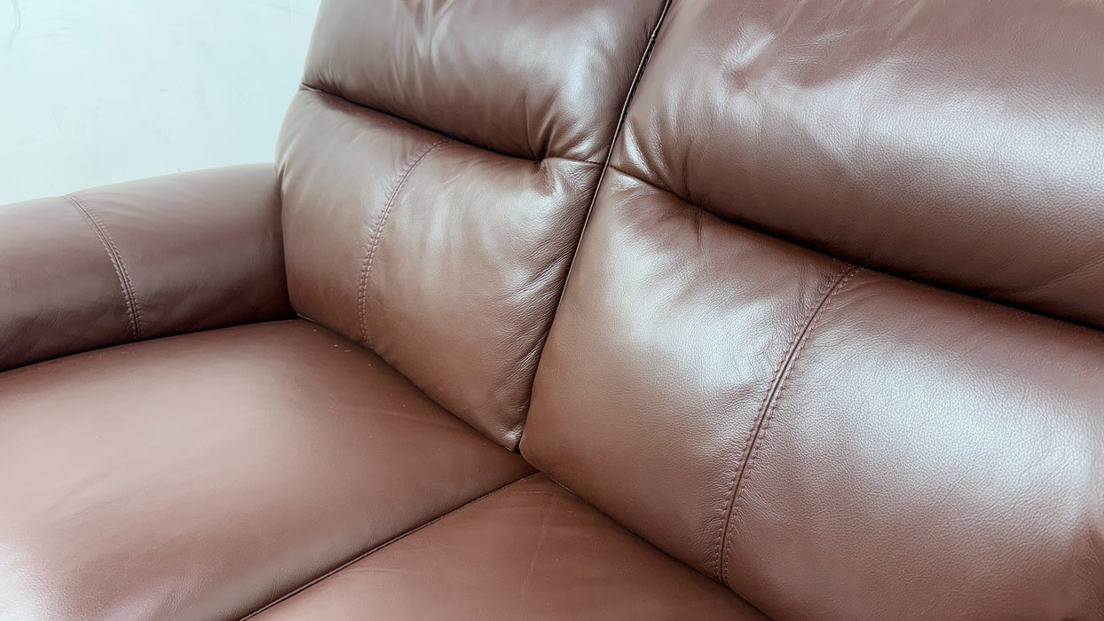 DFS Tristan 2 Seater Sofa in Leather Chestnut