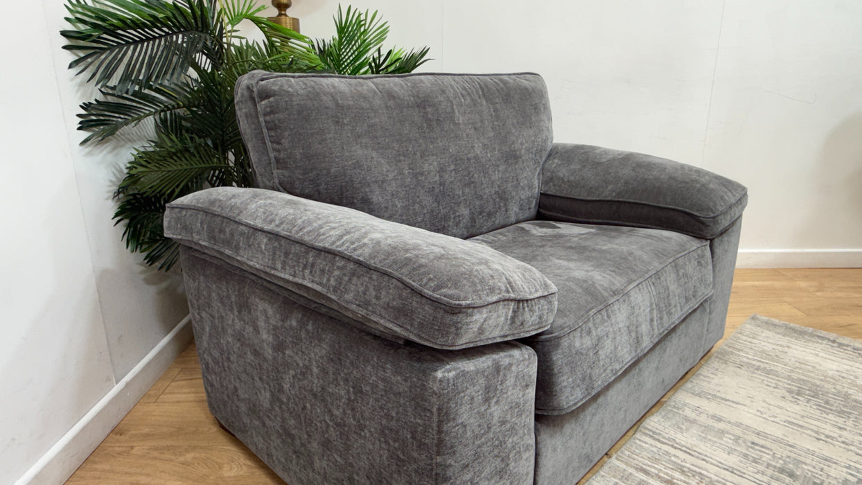 Sofology Brixton Fabric Loveseat in Soft Chenille Slate