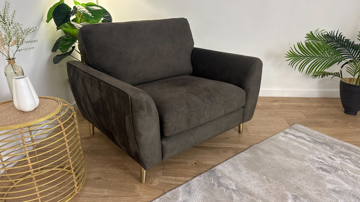 Sofology The Hackney Fabric Loveseat Memory Foam in Lifestyle Dapple Fabric Olive Green