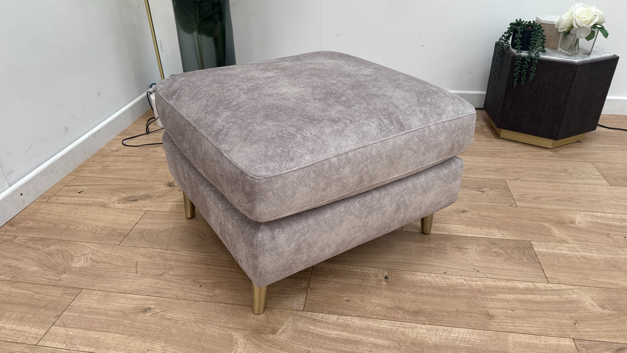 Sofology The Hackney Fabric Footstool in Lifestyle Dapple Stone All Over
